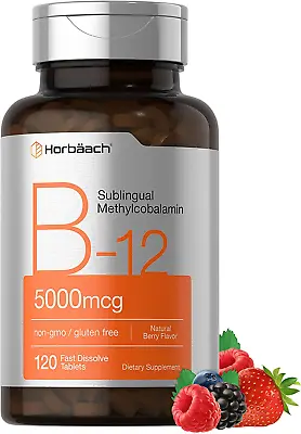 New B12 Sublingual Methylcobalamin | 5000mcg | 120 Fast Dissolve Tabletsby • $13.77