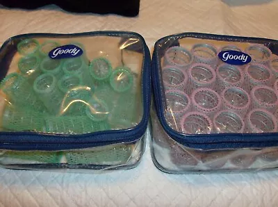 Vtg Goody Wire Brush Mesh Hair Rollers Curlers.preowned.18 Pink.18 Green. • $5