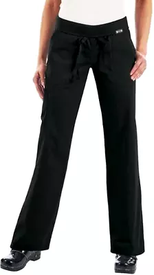 New Koi Classics Morgan Women's XL TALL Yoga-Style Cargo Scrub Pants 713T Black • $31.38