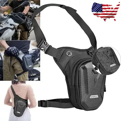 2023 Motorcycle Leg Bag Waterproof Waist Thigh Belt Hip Pack Side Bag For Men US • $16.15