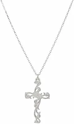 Montana Silversmiths Women's Filigree Silver Cross Necklace - Nc2267d • $50