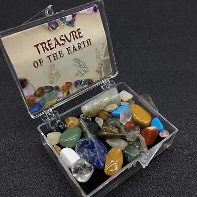 1 Box Natural Gemstone Mix Tumbled Polished Stones Stones Gem I5G4 • $5.34