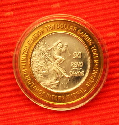 $19.95 • Buy $10 Gaming Token, 1999 RENO/TAHOE International Airport. SKI TAHOE, RENO