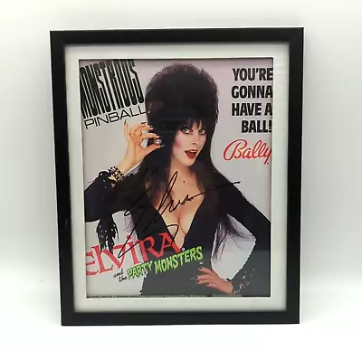 Elvira Mistress Of The Dark SIGNED Party Monsters Pinball FLYER Poster 1989 • $150