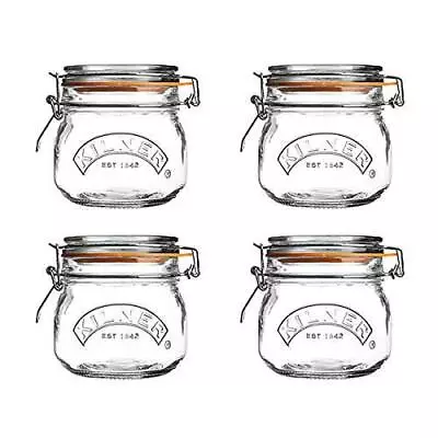 £19.99 • Buy Kilner Clip Top Round Jar 500ml Set Of 4