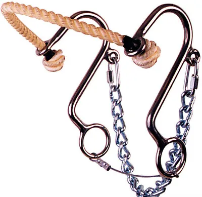 Reinsman Little  S  Hackamore Rope Nose PONY Bit -  Stage B • $79.99