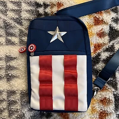 Disney Parks Marvel Captain America Sling Messenger Shoulder Bag Backpack -READ • $50