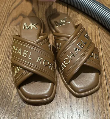 Michael Kors Gideon Crisscross Flat Sandals • $50