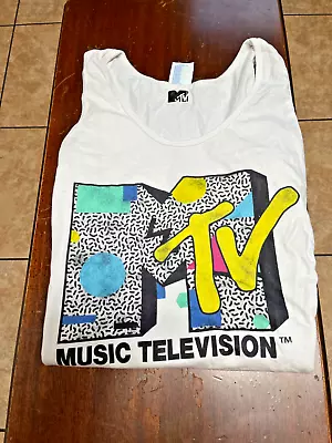 Women's MTV Tank Top Size L White • £9.64