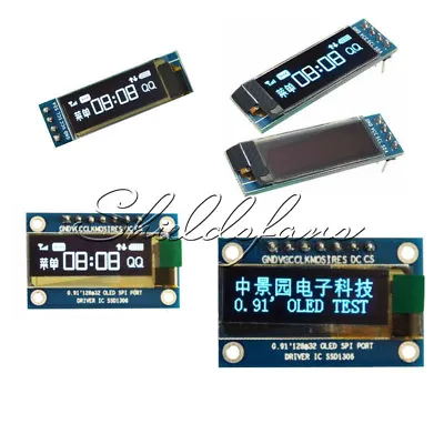 $4.57 • Buy IIC I2C SPI 0.91  128x32 White/Blue OLED LCD Display Module For Arduino PIC