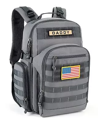 SHARKMOUTH Dad Diaper Bag Backpack - Military Baby Gear Backpacks With Daddy ... • $82.82