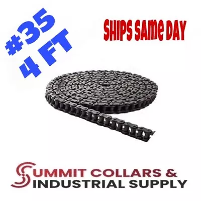 #35 Roller Chain X 4 Feet + Free Connecting Link + Same Day Shipping • $11.39