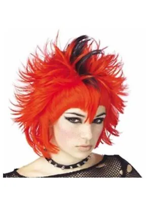 $22.99 • Buy Women's Red & Black Mohawk Wig