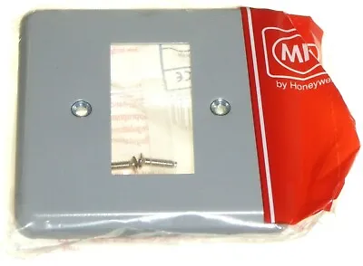 MK Metal Clad Plus 1 Gang Data Socket Front Plate K291ALM Aluminium Finish NEW • £4.95