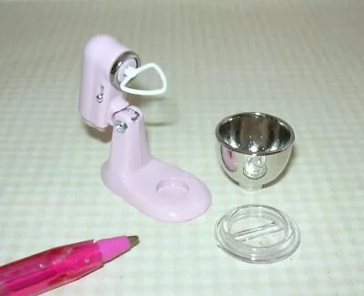 Miniature EXCELLENT Metal Kitchen Counter Mixer W/Parts (PINK): DOLLHOUSE 1:12 • $20.98