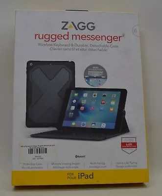 Zagg Rugged Messenger And Bluetooth Keyboard For Apple IPad - Black *New Unused* • $19.99