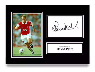David Platt Signed A4 Photo Autograph Card Arsenal Gift Display Memorabilia +COA • £29.99