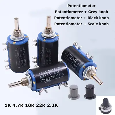 WXD3-13-2W Adjustable Resistors Wire Wound Multi Turn Precision Potentiometer • £3.85