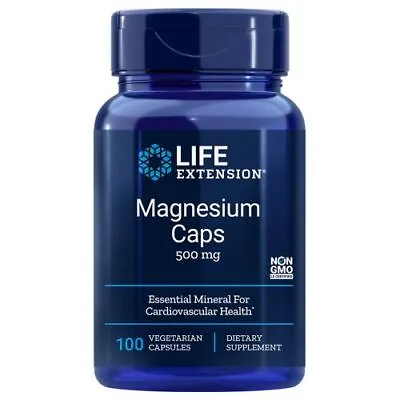 Magnesium Caps 500 Mg 100 Vcaps By Life Extension • £20.78