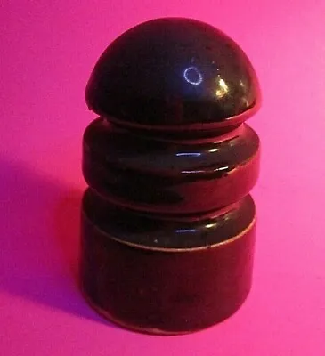 Vintage Brown Thomas Porcelain Ceramic Insulator U-52 Double Groove Telegraph • $19.99