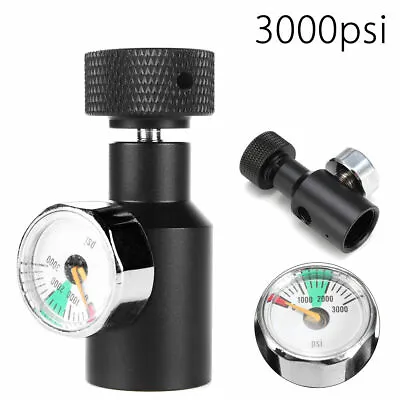 Paintball Co2 Adapter Air Regulator Fill Station On/Off 3000psi Gauge 1/8 NPT • $16.44