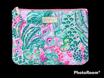 Lilly Pulitzer Quilted Pouch In Banana Split Print GWP Bag Makeup Cosmetics NWT • $29.95