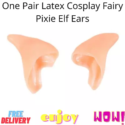 £3.13 • Buy Elf Ears Pointed Pixie Rubber Latex Prosthetic Tips Cos Fairy Adults Children UK