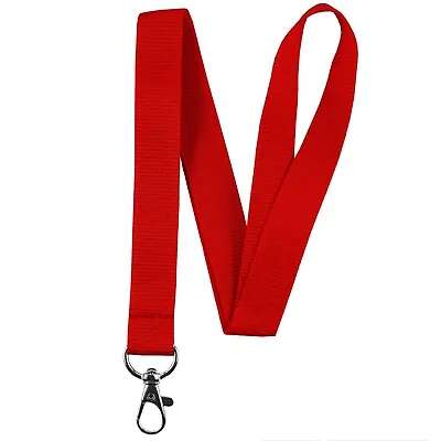 Red Fabric Lanyard ID Badge Key Holder Case Pocket Neck Strap Name Tag • $4.08