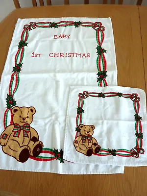 Brand New  Baby 1st Christmas  Teddy Towel & Flannel Set • £5