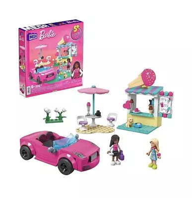 MEGA Build Blocks Barbie Convertible & Ice Cream Stand Building Set Age 6 + NEW • $19.95