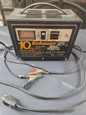 Vintage Schauer 10 Amp CR612 Battery Charger 6V Or 12V Automatic/Manual TESTED • $74.99