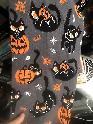 Halloween Sweaters All Over Print Cats Pumpkins Goth Holiday • $20