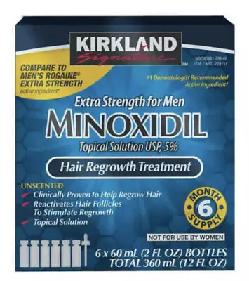 6 Months Supply 5% Kirkland Hair Regrowth Solution Fast Shipping US Seller • $33.91