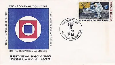 Old Envelope:  Moon Rock Exhibition 1970 Apollo 11 At Cincinnati Science Center • $2