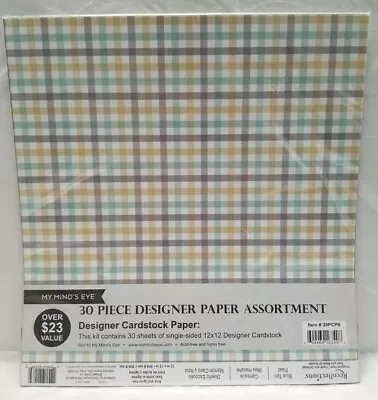 NWT ! My Mind's Eye Giant 12  X 12  Paper Value Pack 30 Sheets   - Free Shipping • $18.88