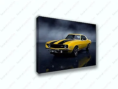 1969 Chevrolet Camaro Muscle Car Vintage Poster Canvas Print Art Decor Wall  • $116.37