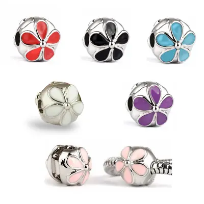 £3.50 • Buy New Enamel Daisy Flower Clip Stopper Bracelet Charms