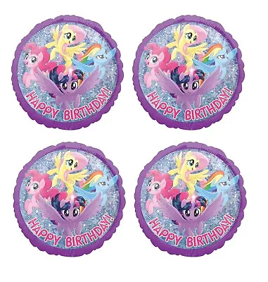 4x 18  My Little Pony Happy Birthday Foil Mylar Balloon Party Decoration! • $12.95