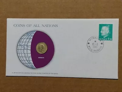 1979 Monaco 10 Centimes Aluminum Bronze Coin Unc Coins Of All Nations Cover  • $4.98