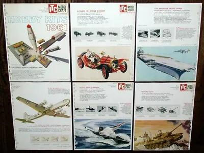 Vintage 1961 IDEAL ITC MODEL CRAFT HOBBY KITS Dealer CATALOG Pages Cars Boats + • $24.95