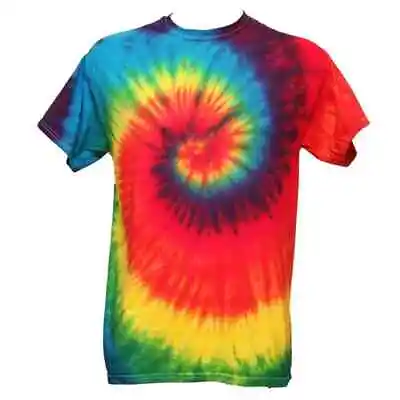 Rainbow Tie Dye Festival T-Shirt Hippie Boho Psychedelic • £17.99