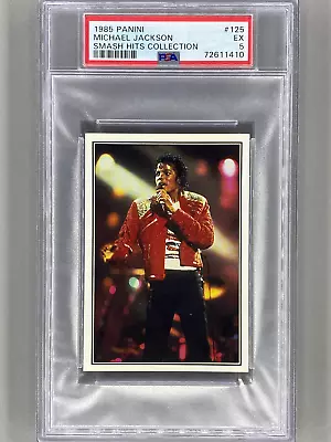 1985 Panini #125 Michael Jackson Smash Hits Collection PSA 5 - Pop 6 (Music) • $50