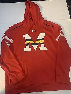 Maryland Terrapins Sweater Men’s XL Red Pullover Hoodie Sweatshirt College NCAA • $23.92