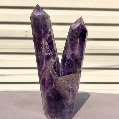 417g Natural Dream Amethyst Crystal Obelisk Multi Pointed Quartz Healing • $0.99