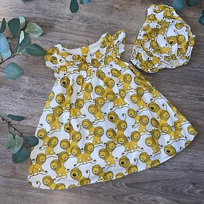 £9.99 • Buy NEXT Baby Girls Retro Lion Summer Dress And Nappy Cover Age 12-18 Mths