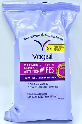 $9.98 • Buy Vagisil Anti-Itch Medicated Vaginal Wipes Maximum Strength 20 Wipes Exp. 11/2024