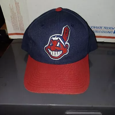 Cleveland Indians Chief Wahoo SnapBack Hat Sports Specialties Vtg • $45