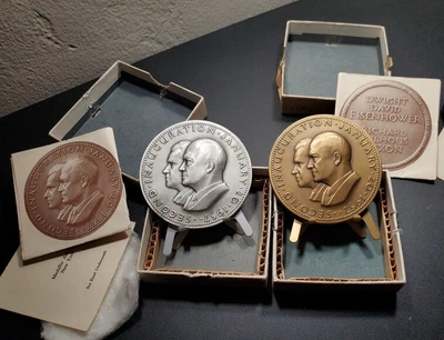 $179.50 • Buy Eisenhower 1957 Second Inaugural Silver And Bronze Medal / Medallic Art Company