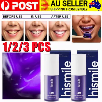 Hismile V34 Colour Corrector Teeth Whitening Tooth Stain Removal Foam Toothpaste • $11.99