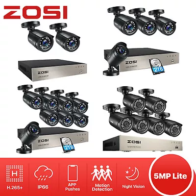 ZOSI 8CH 1080P HD H.265+ DVR CCTV Security Camera System Home Surveillance 0-2TB • $379.99